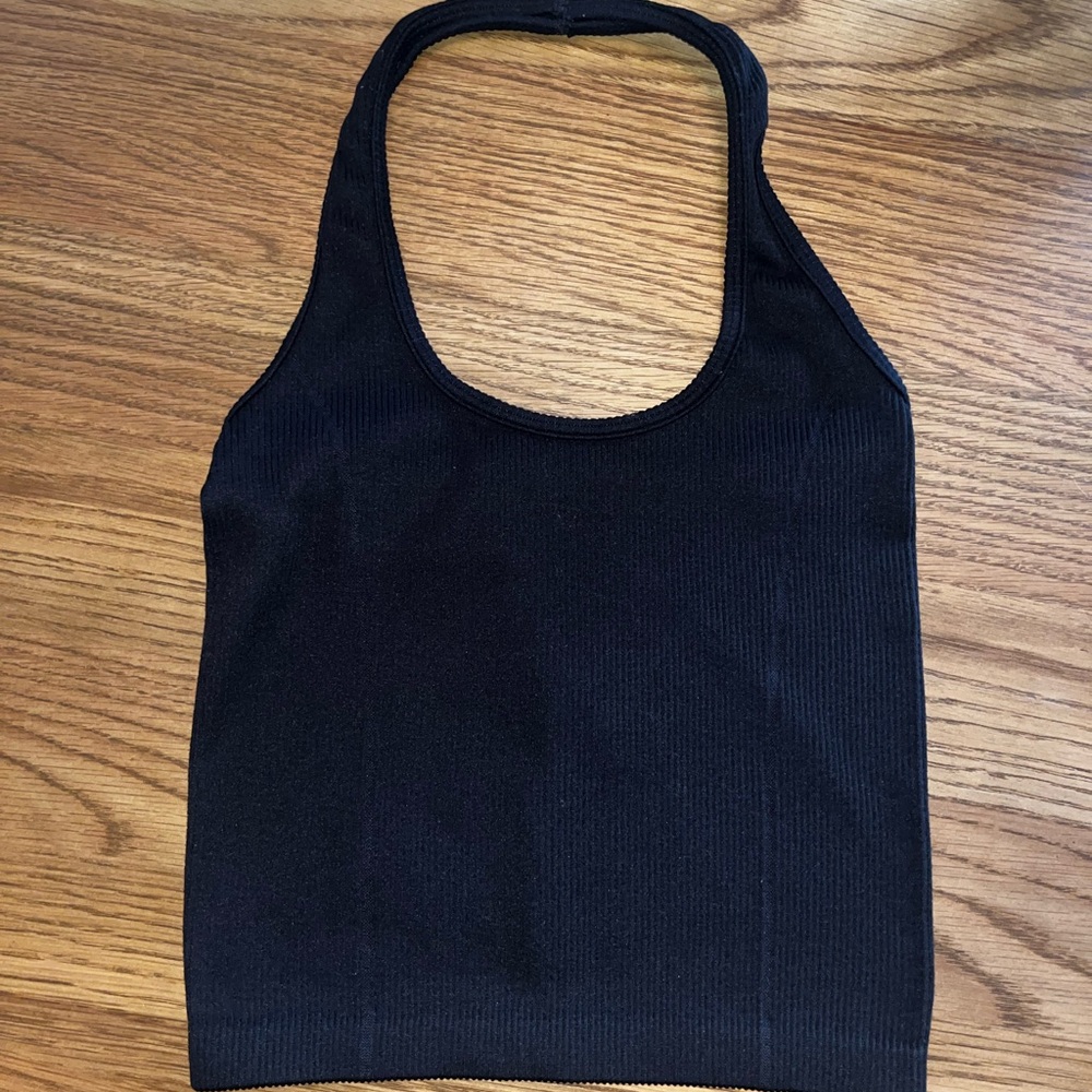 American Eagle Outfitters Black Ribbed Top